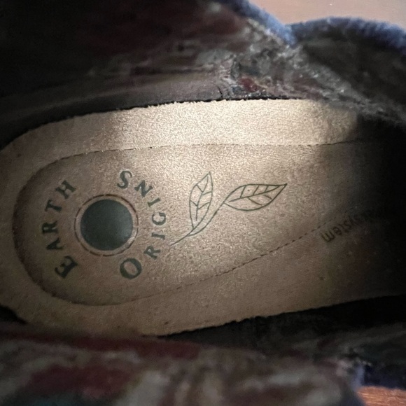 NWOT Earth Origins blue suede Amanda booties ankle boots comfortable casual 11W - Picture 6 of 8